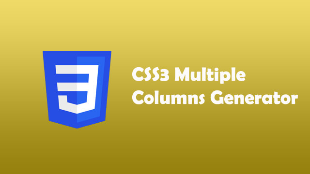 CSS3 Multiple Column Generator