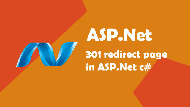 301 Redirect Page in ASP.Net C#
