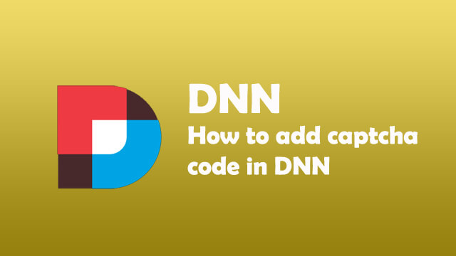 How to add captcha code in DNN form?