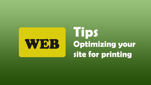 Optimizing your site for printing