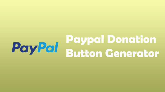 Paypal Donation Button Generator