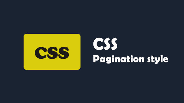 How to style pagination links with CSS?