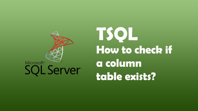 How to check if a column exists in a Sql Server table?
