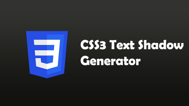 CSS3 Text Shadow Generator