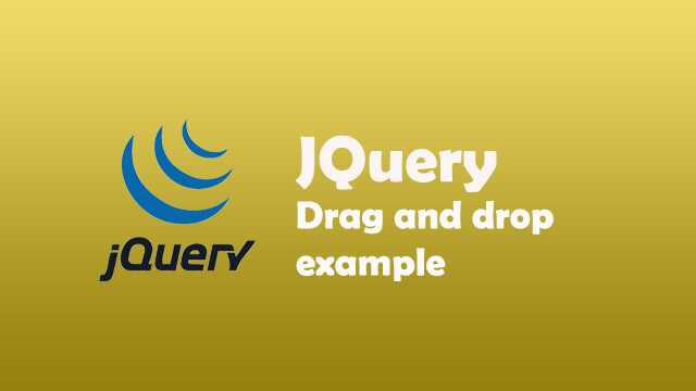 Jquery drag and drop example
