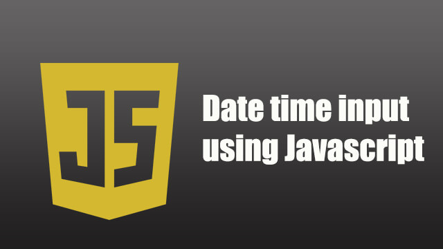How to create time input in Javascript?