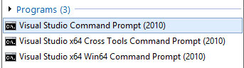 Visual studio command prompt